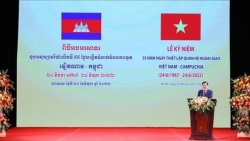 Состоялась церемония празднования 55-летия установления дипотношений между Вьетнамом и Камбоджей