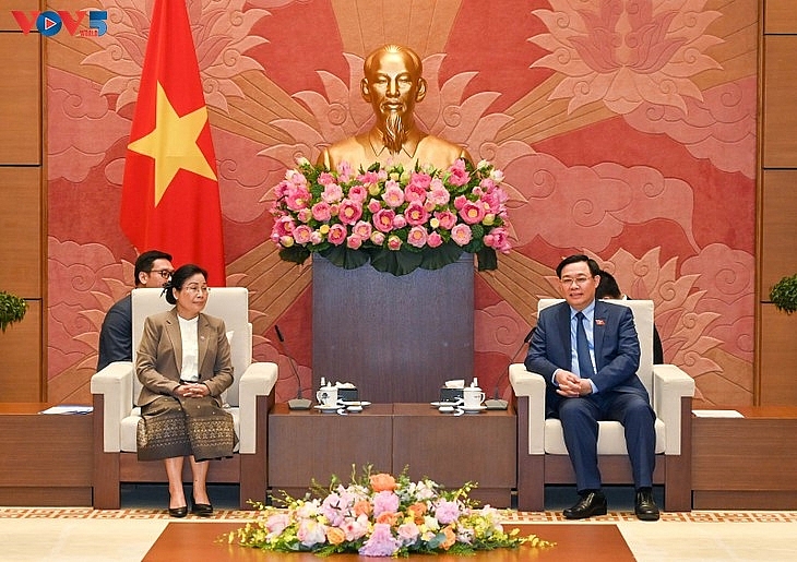 Председатель НС СРВ Выонг Динь Хюэ принял Председателя Верховного народного суда Лаоса