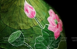Картины на листьях лотоса
